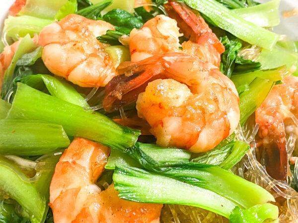 【中華料理】 海老とチンゲン菜の炒め物
