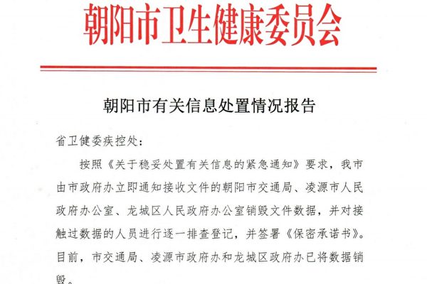 中国遼寧省当局、中共肺炎の感染データ破棄を指示