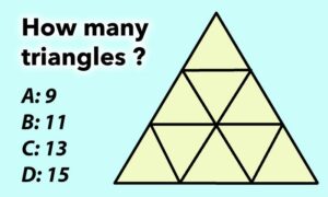 脳トレにチャレンジ！　三角形はいくつある?