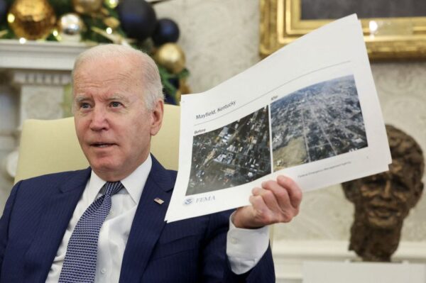 バイデン米大統領、ケンタッキー州訪問へ　竜巻の被害状況調査