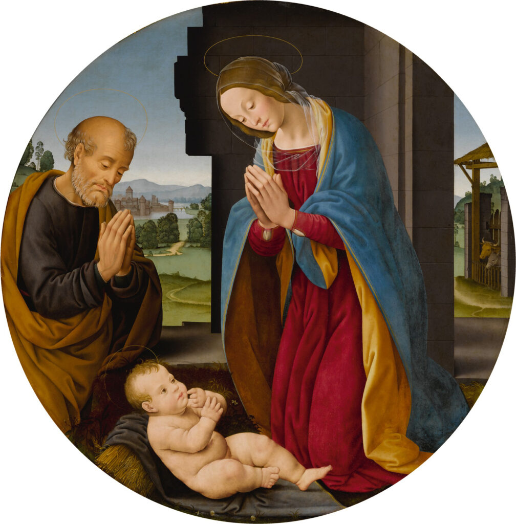 イエスきリスト誕生絵画け タペストリー 約142cm x 116cm イエス