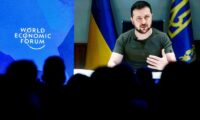ウクライナ大統領、速いペースでの兵器供給要請　ダボス会議で演説