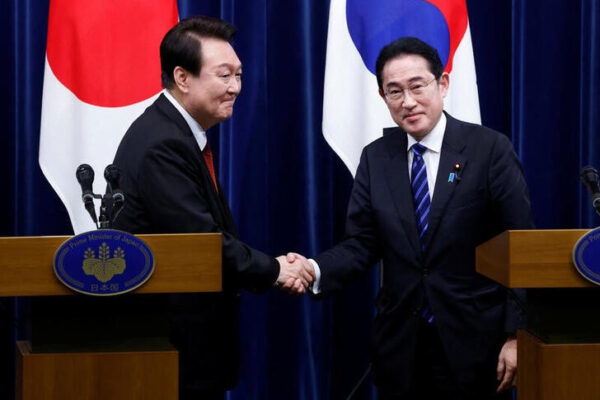 米、日韓首脳会談での関係修復を歓迎