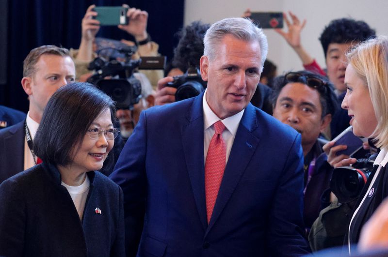 米下院議長が台湾総統と会談、揺るぎない支援表明　中国は反発
