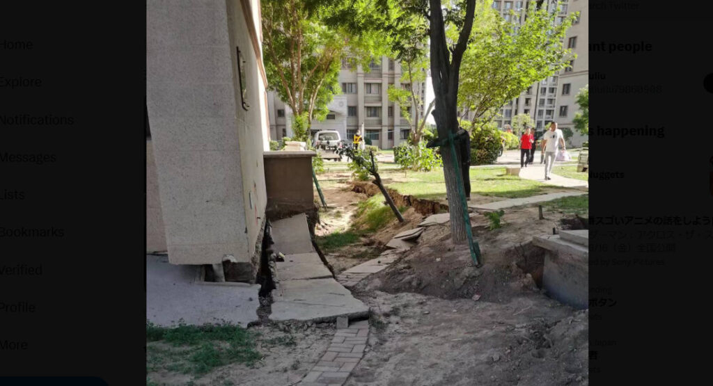 大規模地盤沈下が発生　約4千人が緊急避難、途方に暮れる住民＝中国・天津