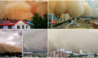 「まるでこの世の終わり」　巨大な砂嵐に呑み込まれるオアシス都市＝中国 新疆