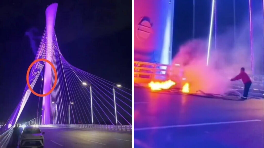 開通わずか1か月余り、橋のケーブルが出火　「ここも手抜き工事か？」＝中国 河北
