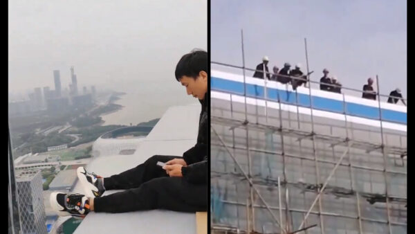 「給料くれなきゃ、飛び降りるぞ」　ビル屋上に座り込む労働者たち＝中国
