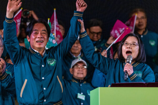 台湾総統選　民進党頼清徳・蕭美琴ペアが勝利　中共に対する強硬路線維持へ