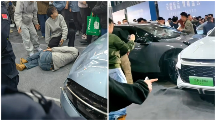 モーターショーで展示車が誤発進　子供ふくむ来場者5人が負傷＝中国 南京