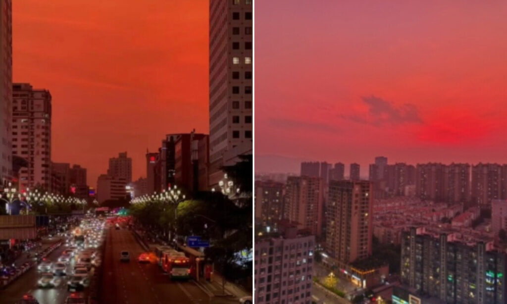「血の色の太陽」に続き　「血の色の空」が出現＝雲南省【動画あり】