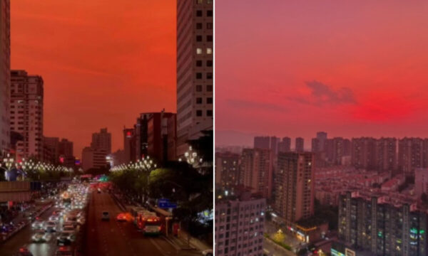 「血の色の太陽」に続き　「血の色の空」が出現＝雲南省【動画あり】