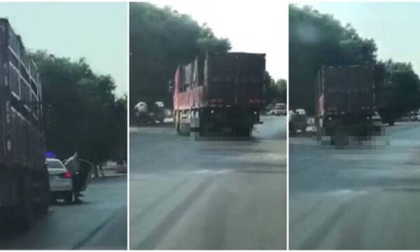 罰金取り締まりの末に警察官が轢死か　中国の道路で運転手と警官の対立が激化