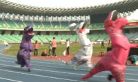 台湾マラソンに恐龍200匹？！　勝ち負けより笑い優先【動画あり】