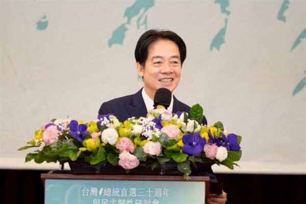 台湾総統直接選挙30年　頼総統「独裁への逆戻り許さず」　民主主義と国家安全の強化を訴え