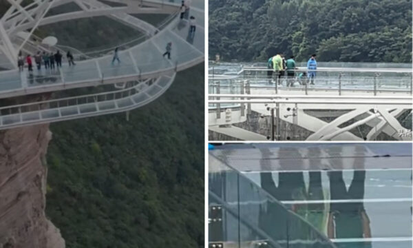 子供が傘で突いたらガラス床にひび　観光客が一斉避難＝中国